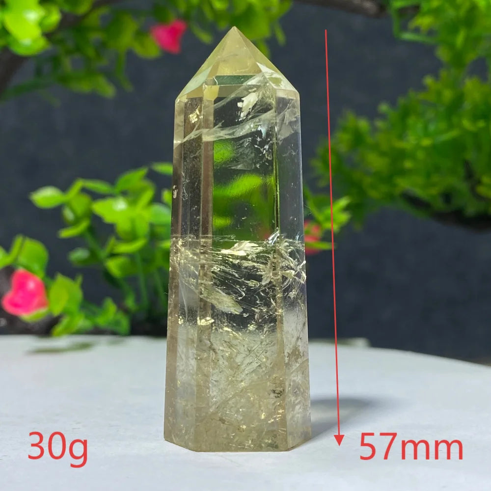 Natural Citrine Quartz Healing Pyramid Beautiful Home Decor Gift Mineral Stone Yellow Crystal Rod For Therapeutic Healing