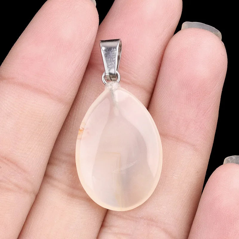 Amethyst Teardrop Birthstone Pendant Necklace