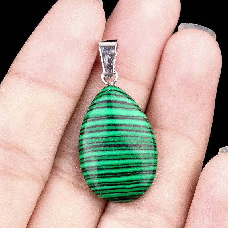 Amethyst Teardrop Birthstone Pendant Necklace