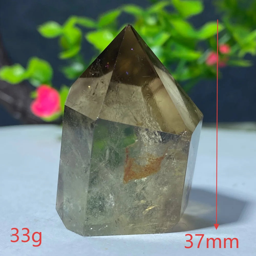 Natural Citrine Quartz Healing Pyramid Beautiful Home Decor Gift Mineral Stone Yellow Crystal Rod For Therapeutic Healing