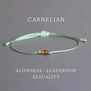 Faceted Carnelian Gemstone Bracelet