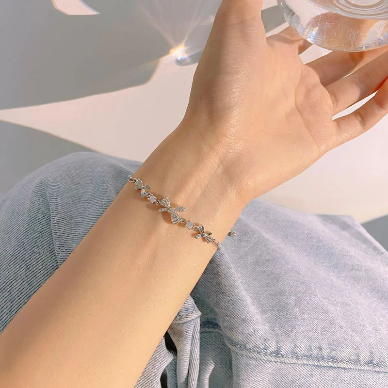Natural Opal Flower Bracelet – Gold Plated Adjustable Bracelet for Women