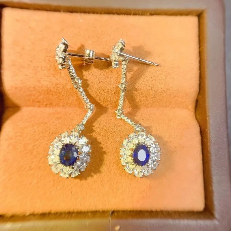 Natural Sapphire Gemstone Set in Sterling Silver