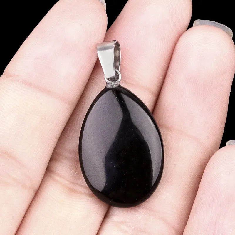 Amethyst Teardrop Birthstone Pendant Necklace