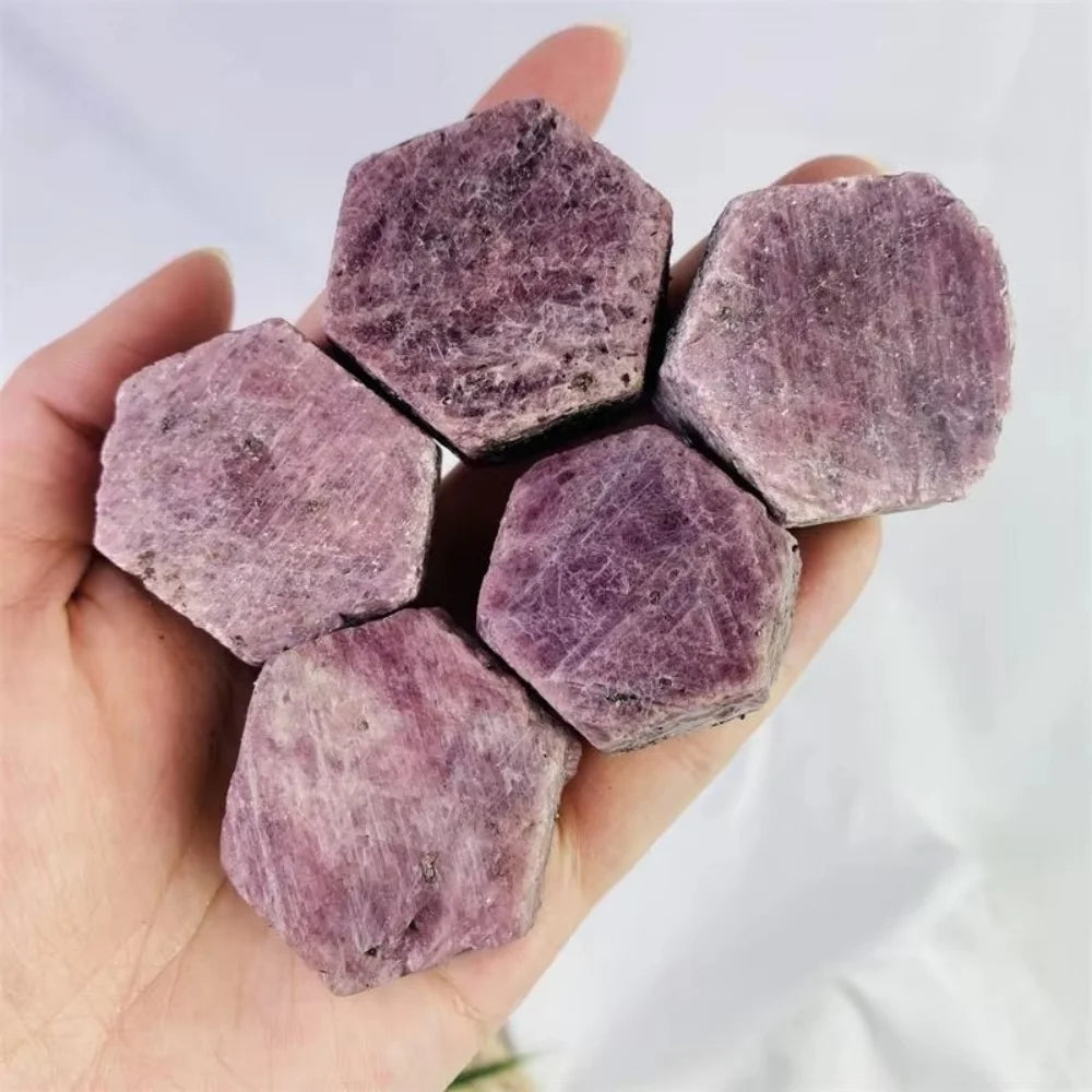 Natural Ruby Corundum Raw Crystal Stone | Genuine July Birthstone