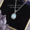 Natural Opal Pendant Necklace – 925 Sterling Silver October Birthstone Jewelry