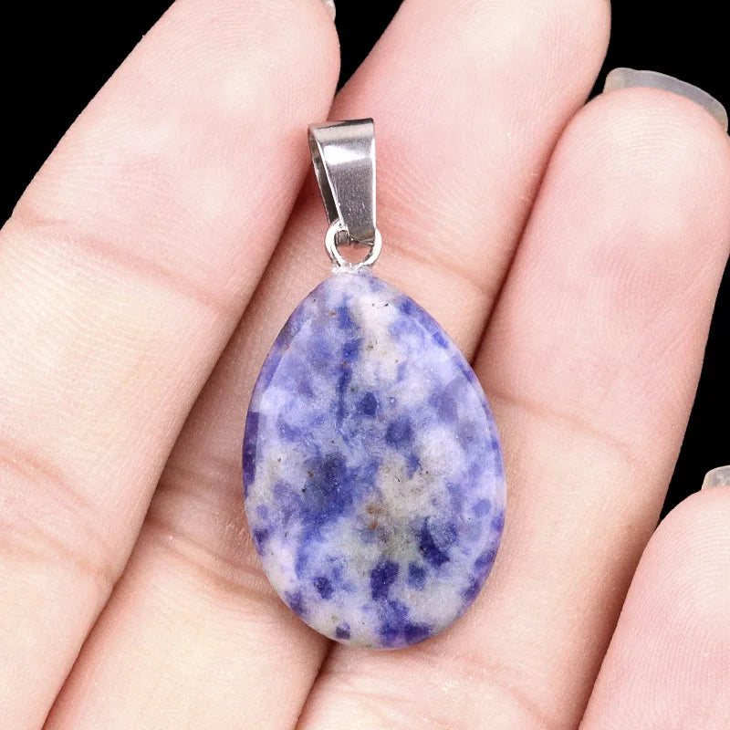 Amethyst Teardrop Birthstone Pendant Necklace