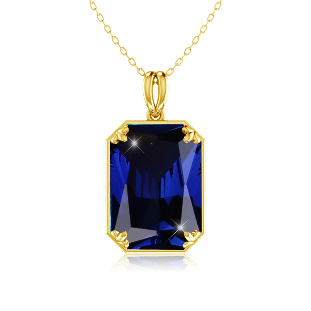 Real Sterling Sliver Necklace Pendant Peridot Birthstone Gold Plated Fine Jewelry  Anniversary Party For Women Accessorie
