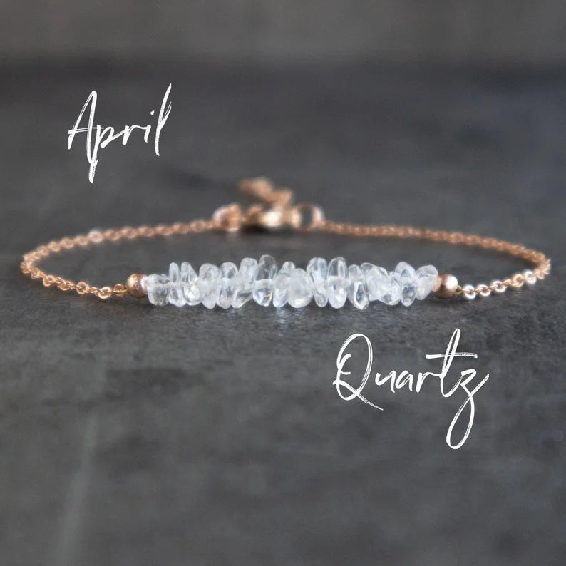 Raw Clear Quartz Crystal Bracelet