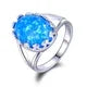 Natural Opal Ring in 925 Sterling Silver – October Birthstone Gemstone Ring