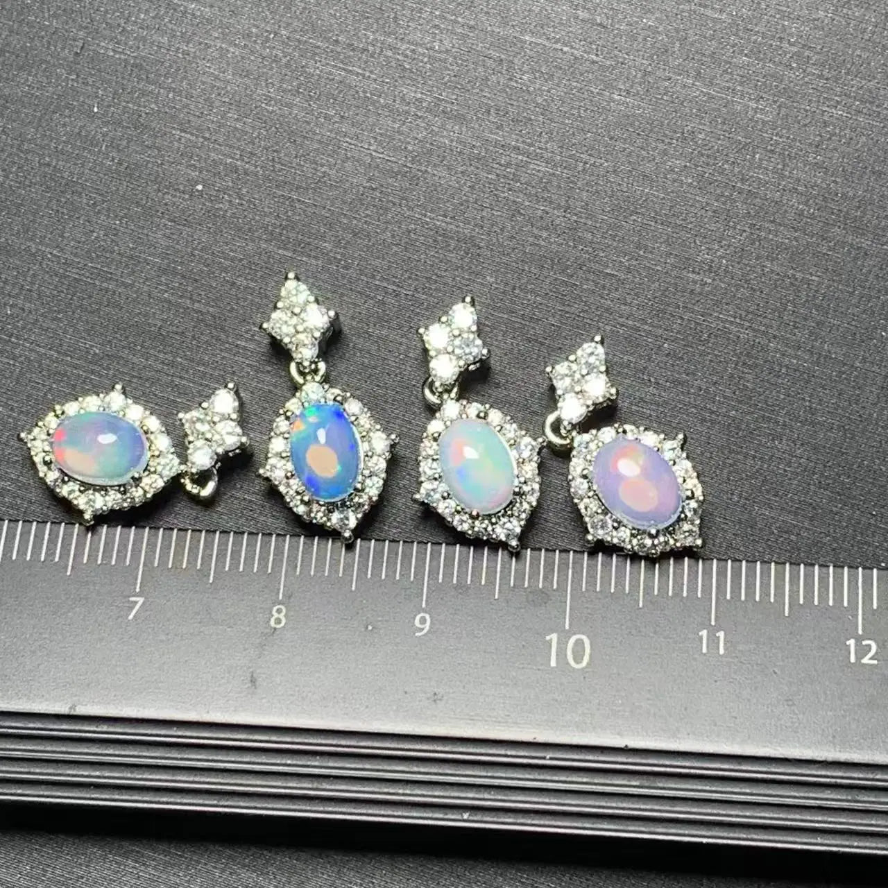 Oval Natural Opal Pendant Necklace | Genuine Gemstone Jewelry