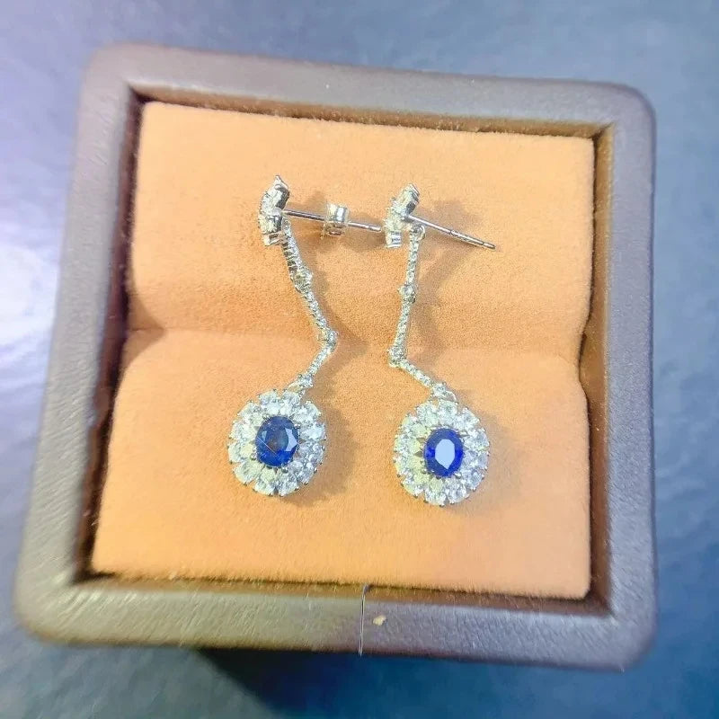 Natural Sapphire Gemstone Set in Sterling Silver
