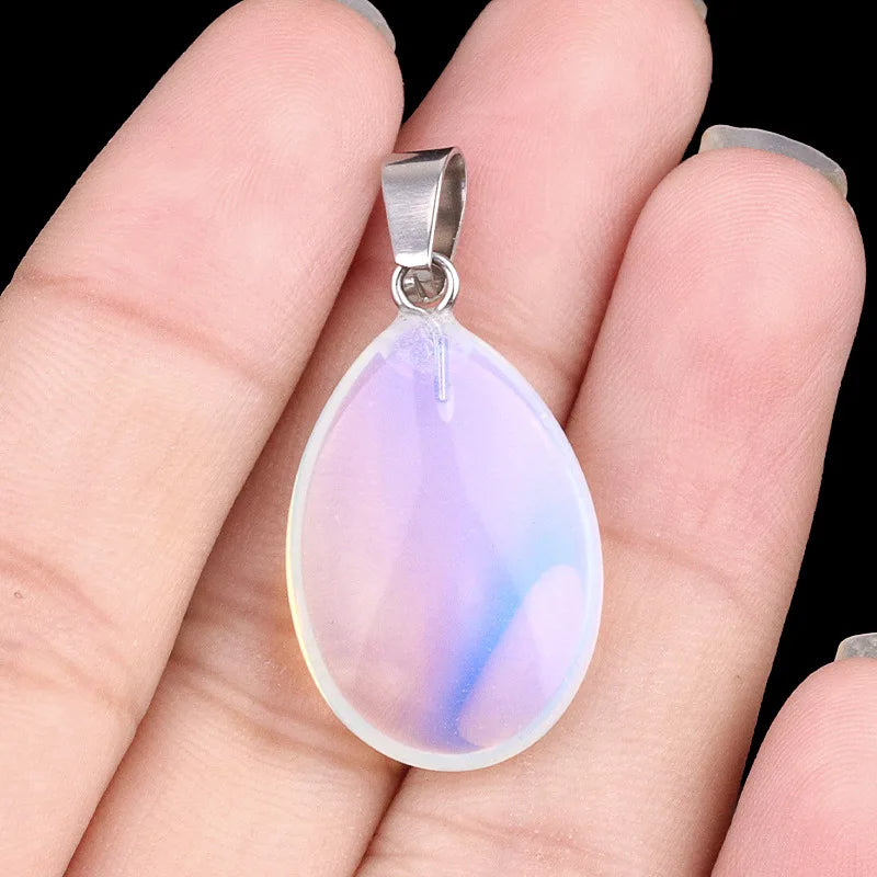 Amethyst Teardrop Birthstone Pendant Necklace