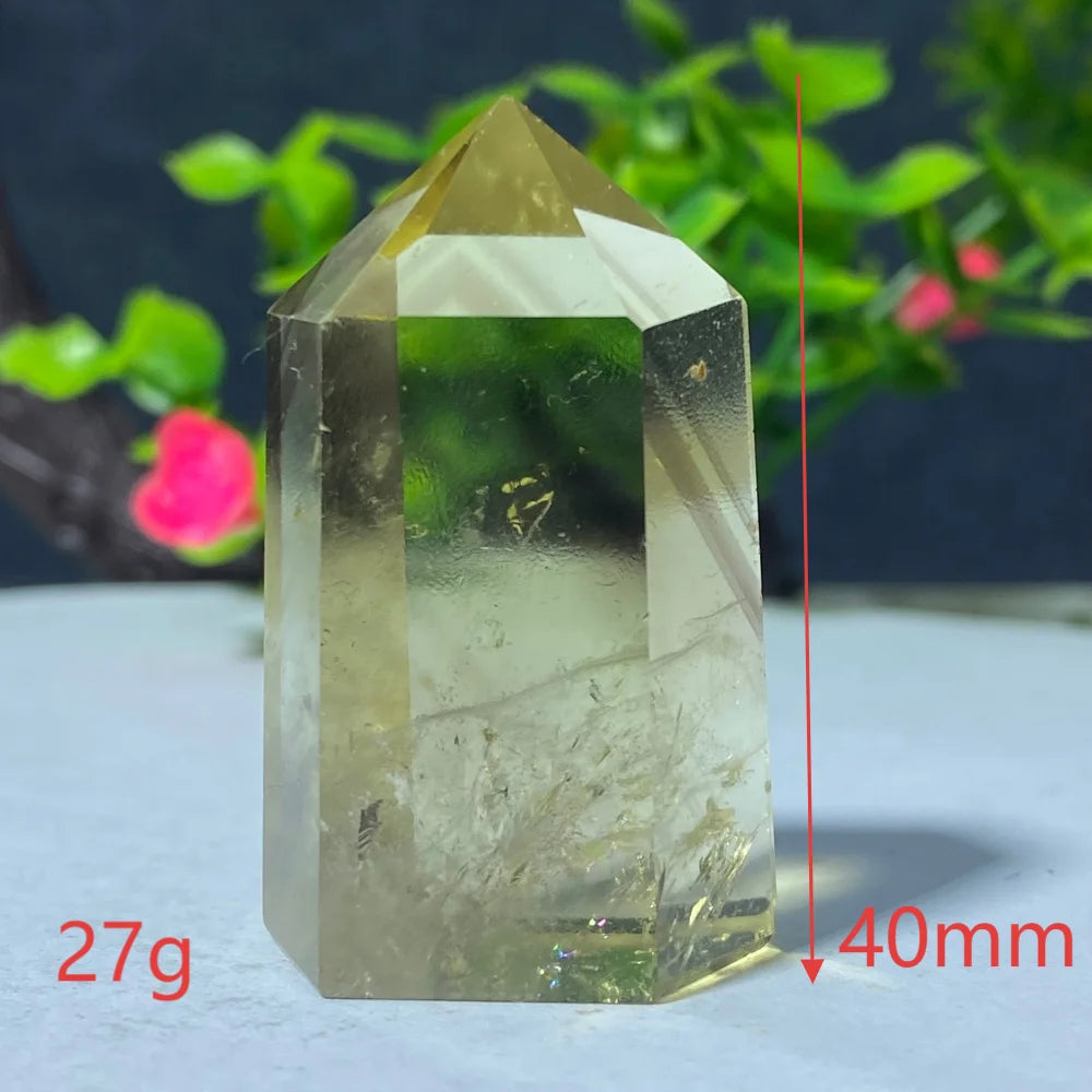 Natural Citrine Quartz Healing Pyramid Beautiful Home Decor Gift Mineral Stone Yellow Crystal Rod For Therapeutic Healing