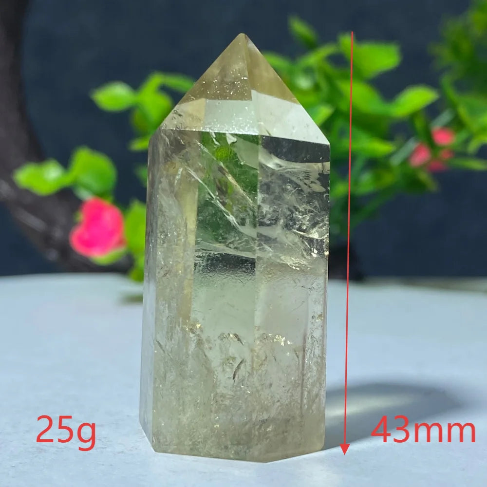 Natural Citrine Quartz Healing Pyramid Beautiful Home Decor Gift Mineral Stone Yellow Crystal Rod For Therapeutic Healing