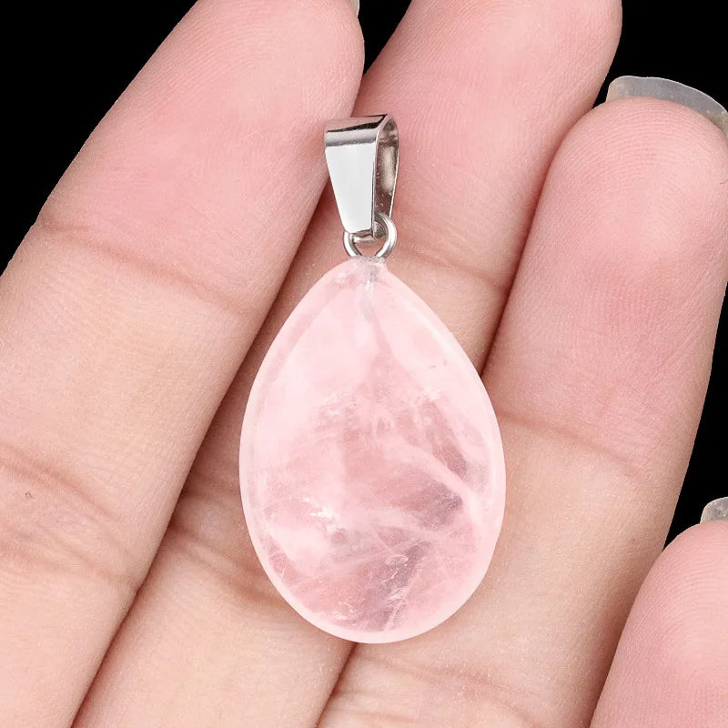 Amethyst Teardrop Birthstone Pendant Necklace