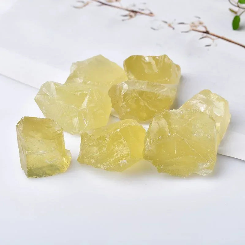 100% Natural Citrine Crystal Rough Stone Healing Yellow Crystal Stones Minerals Specimen Home Decoration