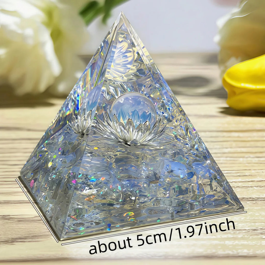 White Lotus Opal Orgone Pyramid | Crystal Home Décor