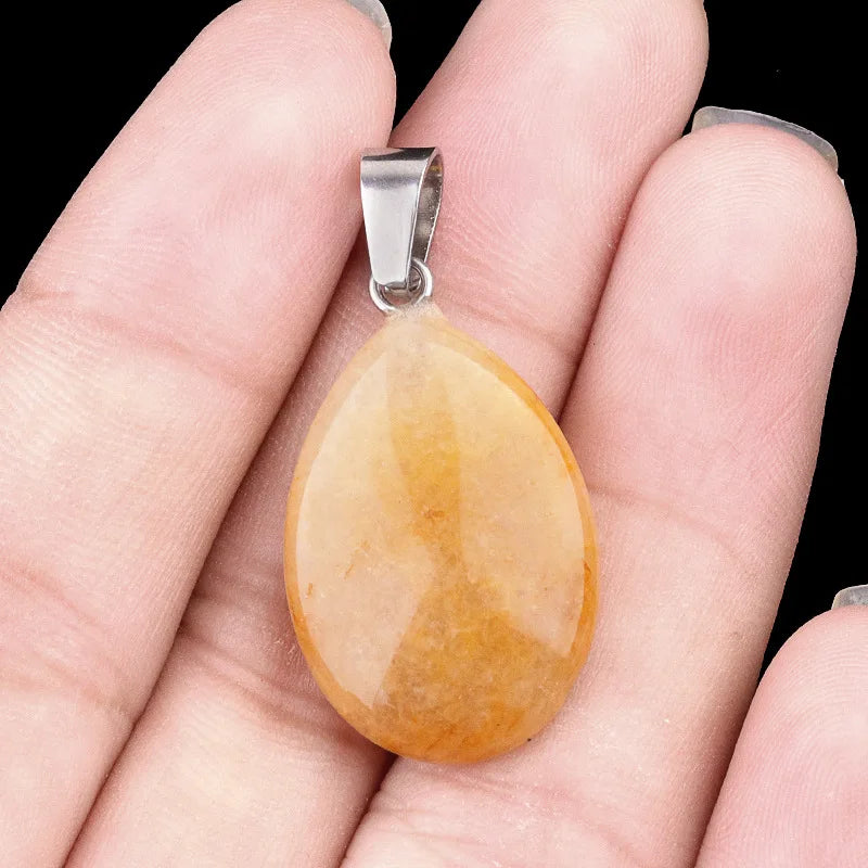 Amethyst Teardrop Birthstone Pendant Necklace