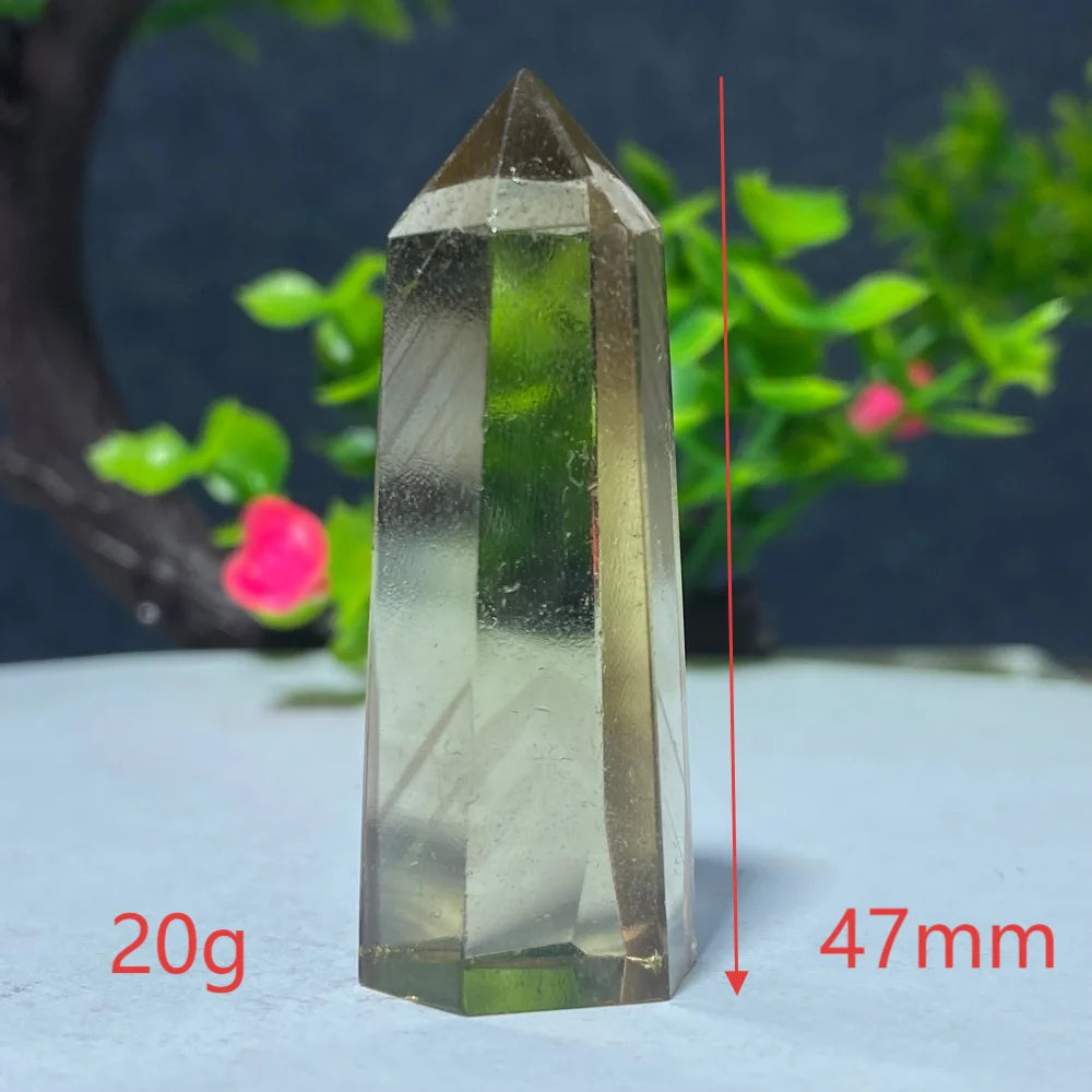 Natural Citrine Quartz Healing Pyramid Beautiful Home Decor Gift Mineral Stone Yellow Crystal Rod For Therapeutic Healing