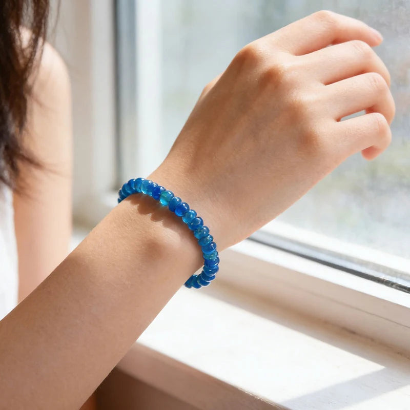 Natural Opal Beaded Bracelet – Genuine Crystal Stretch Bracelet for Women