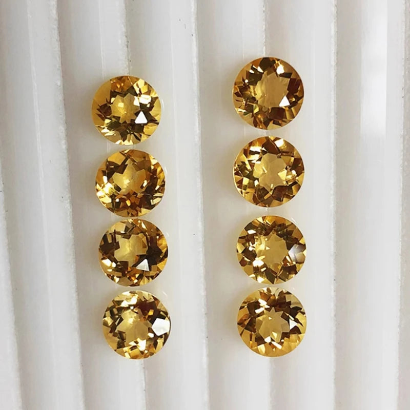 Natural Citrine Loose Gemstones – Genuine Yellow Crystal for Jewelry Making