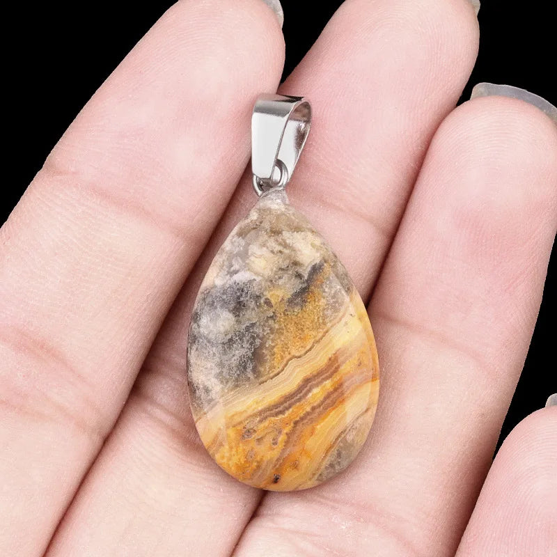 Amethyst Teardrop Birthstone Pendant Necklace