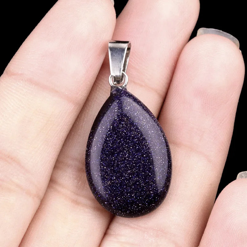 Amethyst Teardrop Birthstone Pendant Necklace