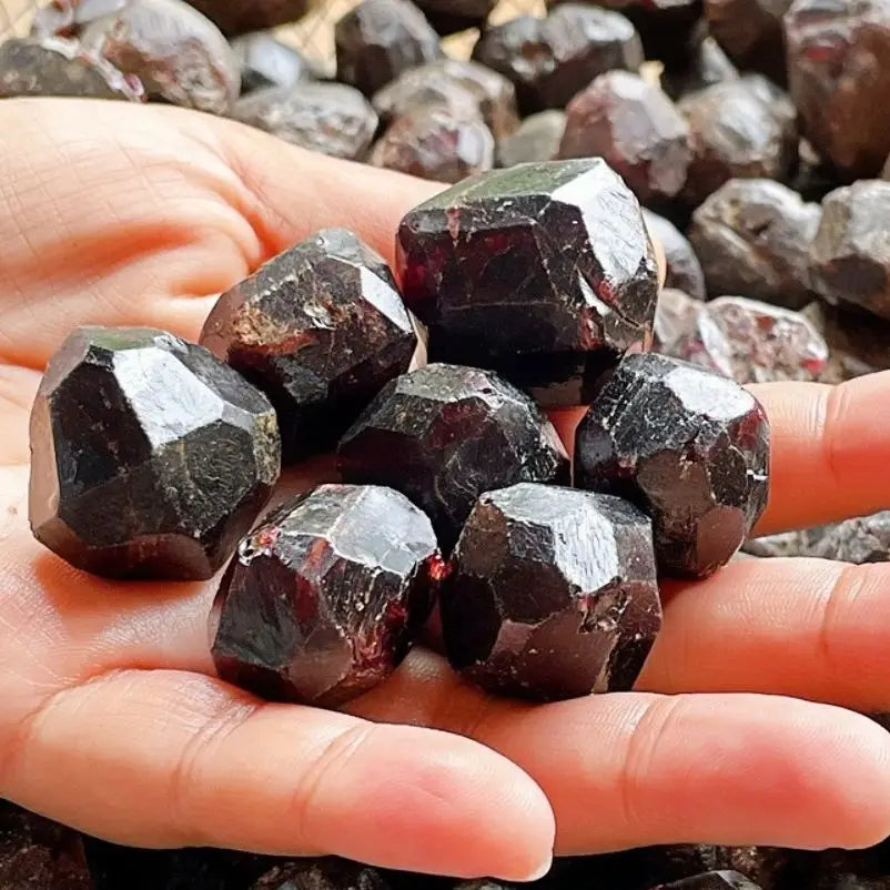 Natural Red Garnet Rough Crystal Healing Stone