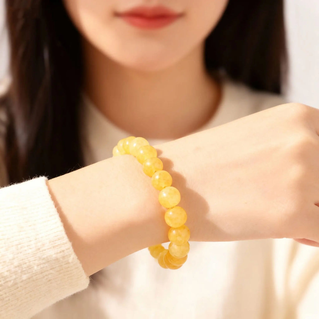Natural Citrine Crystal Bracelet – Genuine Gemstone Bracelet for Everyday Wear