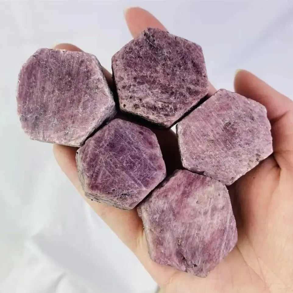 Natural Ruby Corundum Raw Crystal Stone | Genuine July Birthstone