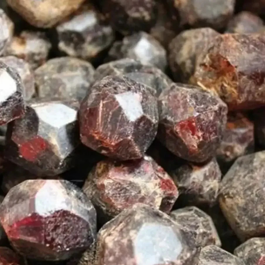 Natural Red Garnet Rough Crystal Healing Stone