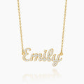 Malika Gems Custom Name Necklace – Personalized Diamond Letter Pendant