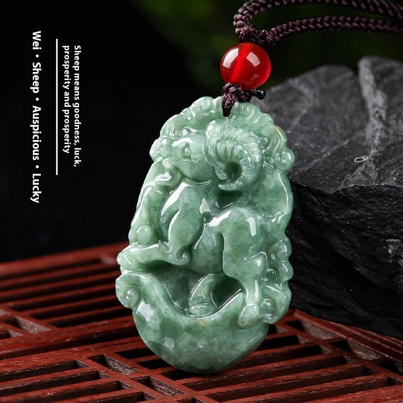 Malika Gems Zodiac Jade Necklace – Chinese Zodiac Energy Pendant