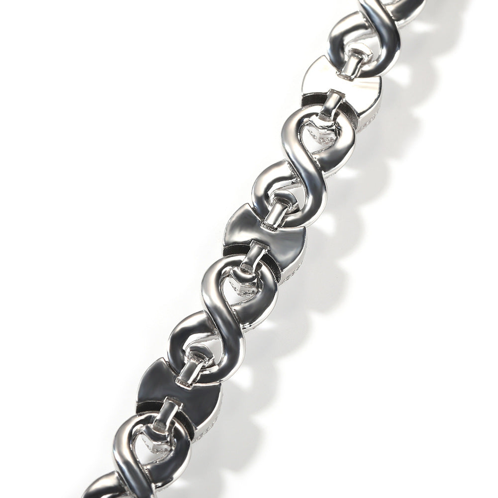 Malika Gems Infinity Cuban Necklace – Bold Protection Chain