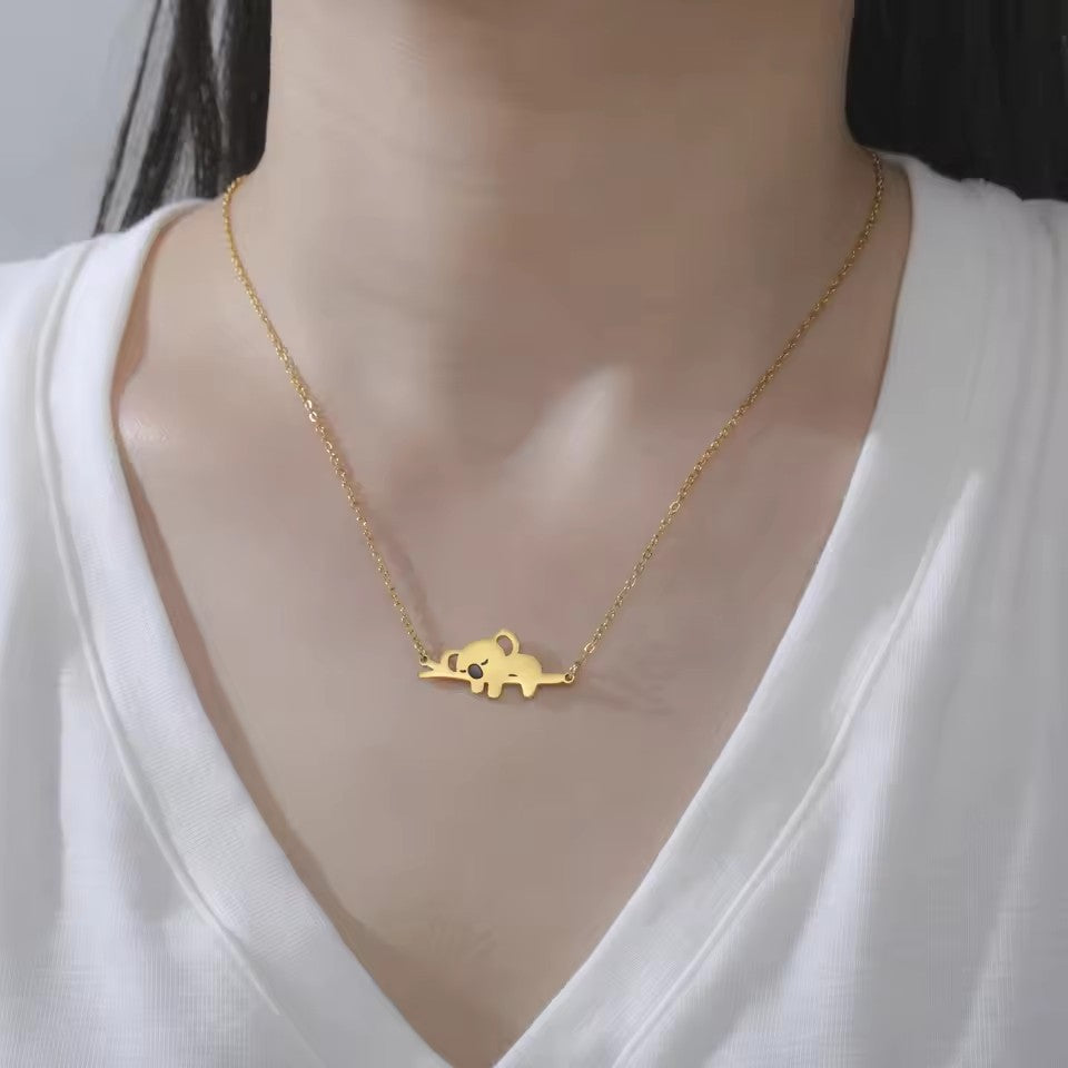 Malika Gems Koala Comfort Necklace – Calm & Gentle Energy Pendant