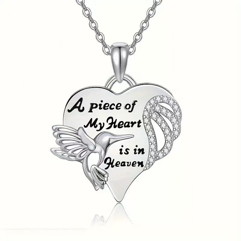 Malika Gems Hummingbird Heart Necklace – Freedom & Love Pendant