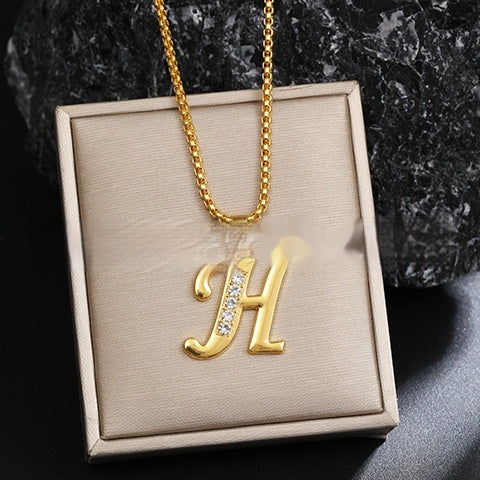 Malika Gems Alphabet Necklace – Diamond Letter Collection