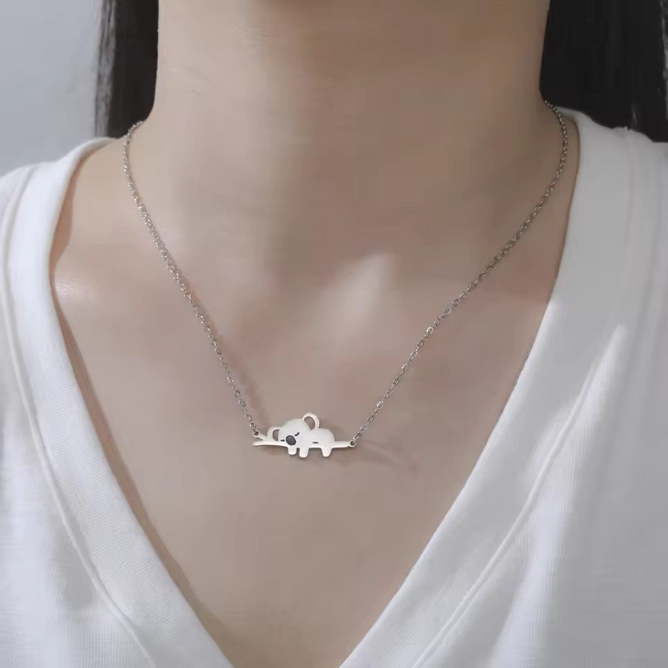 Malika Gems Koala Comfort Necklace – Calm & Gentle Energy Pendant