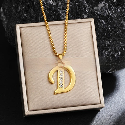 Malika Gems Alphabet Necklace – Diamond Letter Collection