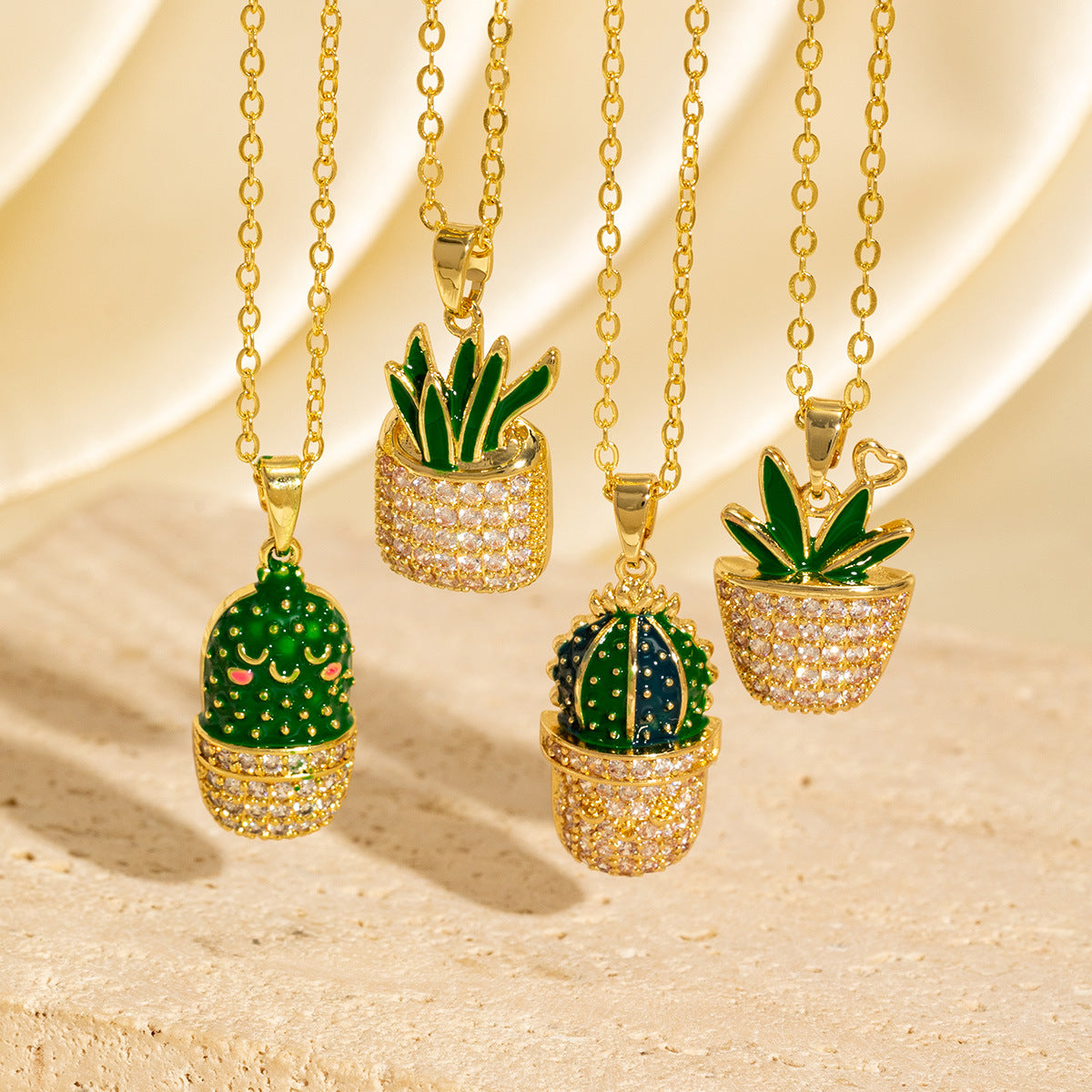 Malika Gems Desert Energy Necklace – Cactus Spirit Pendant