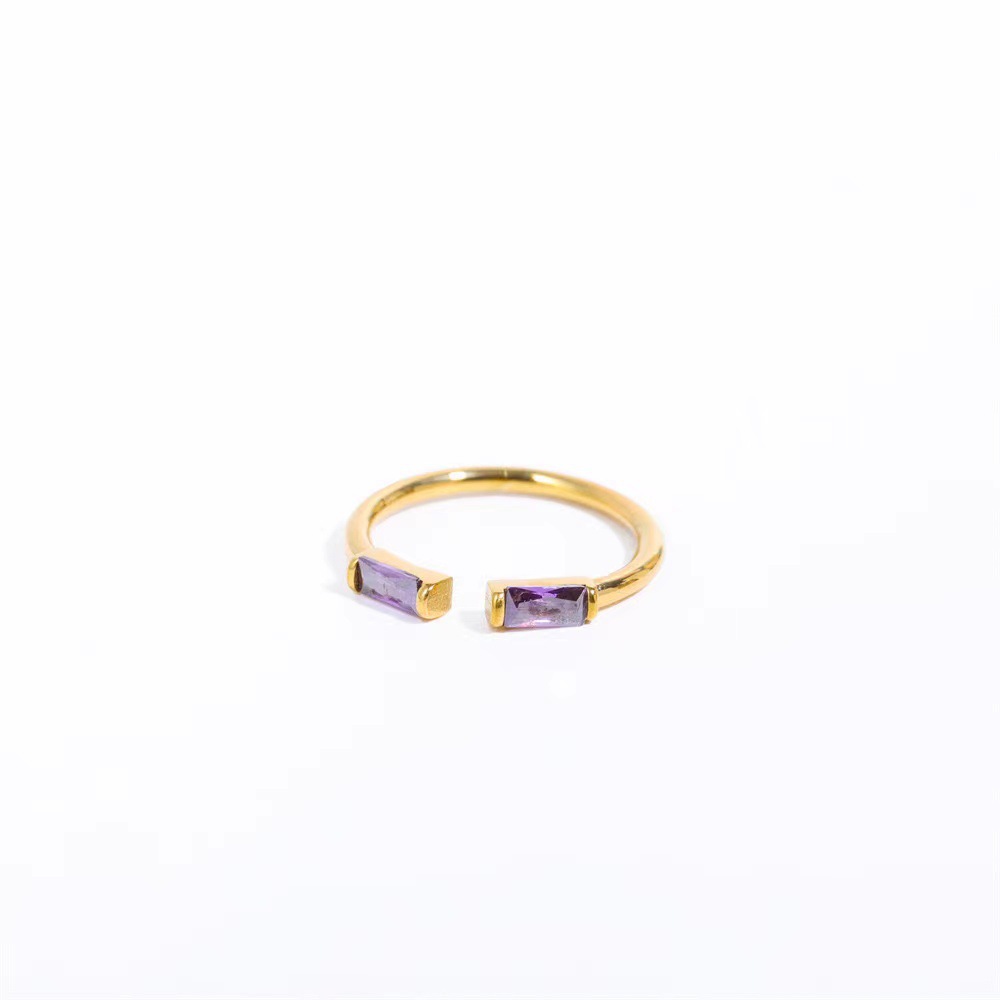 Female 12 Zodiac Birthstone Micro Inlaid Ring
