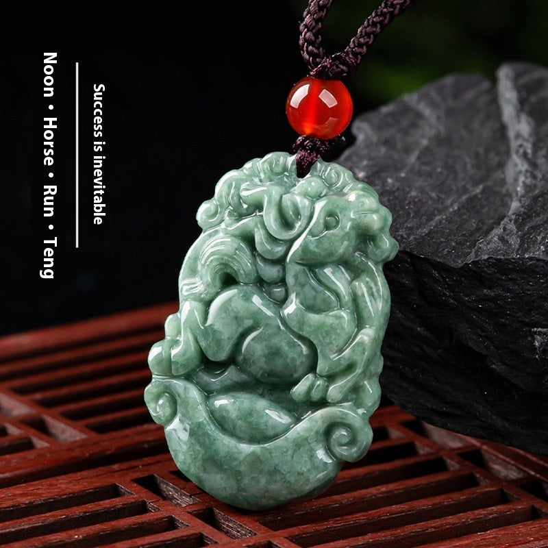 Malika Gems Zodiac Jade Necklace – Chinese Zodiac Energy Pendant