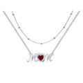 Malika Gems Mother’s Love Necklace – Layered Heart Pendant
