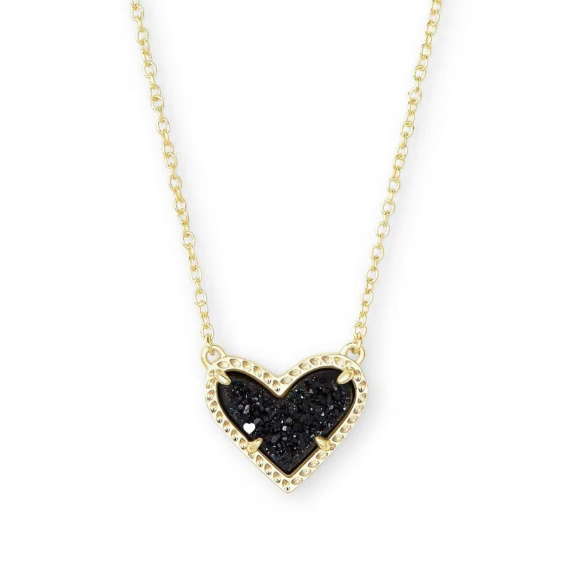Malika Gems Classic Crystal Heart Necklace – Timeless Love Pendant