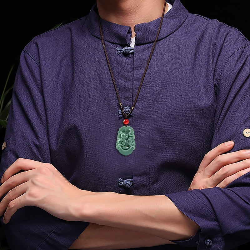 Malika Gems Zodiac Jade Necklace – Chinese Zodiac Energy Pendant