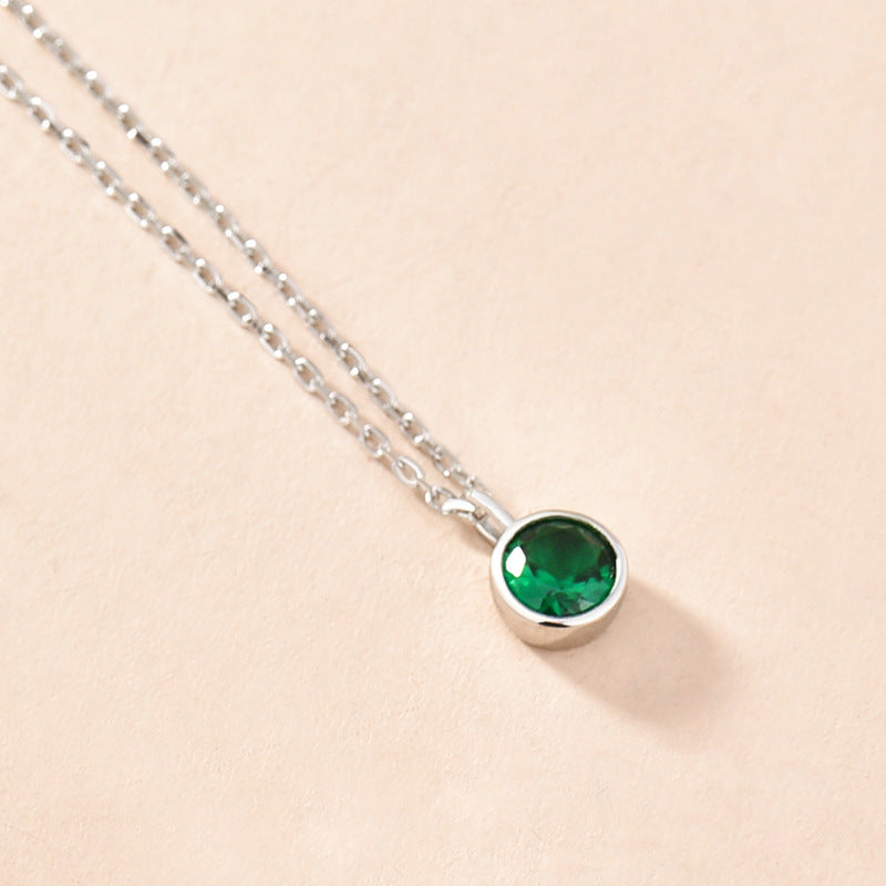 Women's Fashionable Simple Sterling Silver Solitaire Necklace With Twelve Zodiac Signs