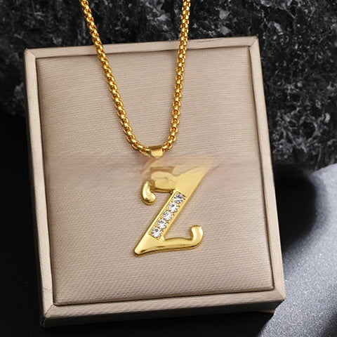 Malika Gems Alphabet Necklace – Diamond Letter Collection