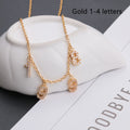 DIY Personalized Necklace With Zircon Letter Necklace