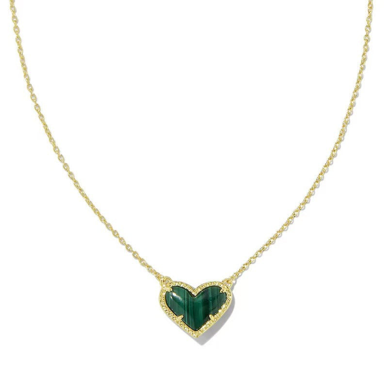 Malika Gems Classic Crystal Heart Necklace – Timeless Love Pendant